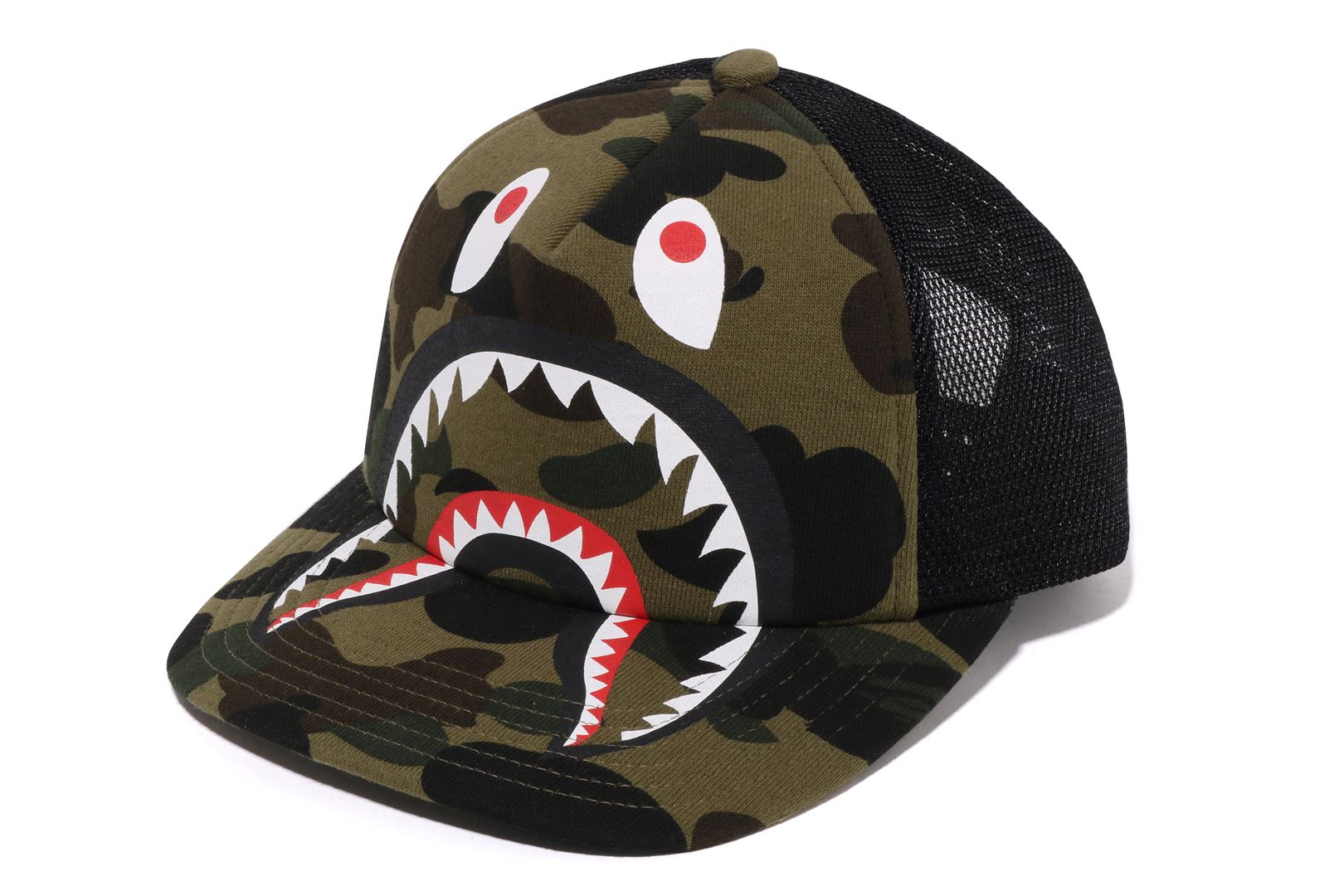 1ST CAMO SHARK MESH CAP MENS – eu.bape.com
