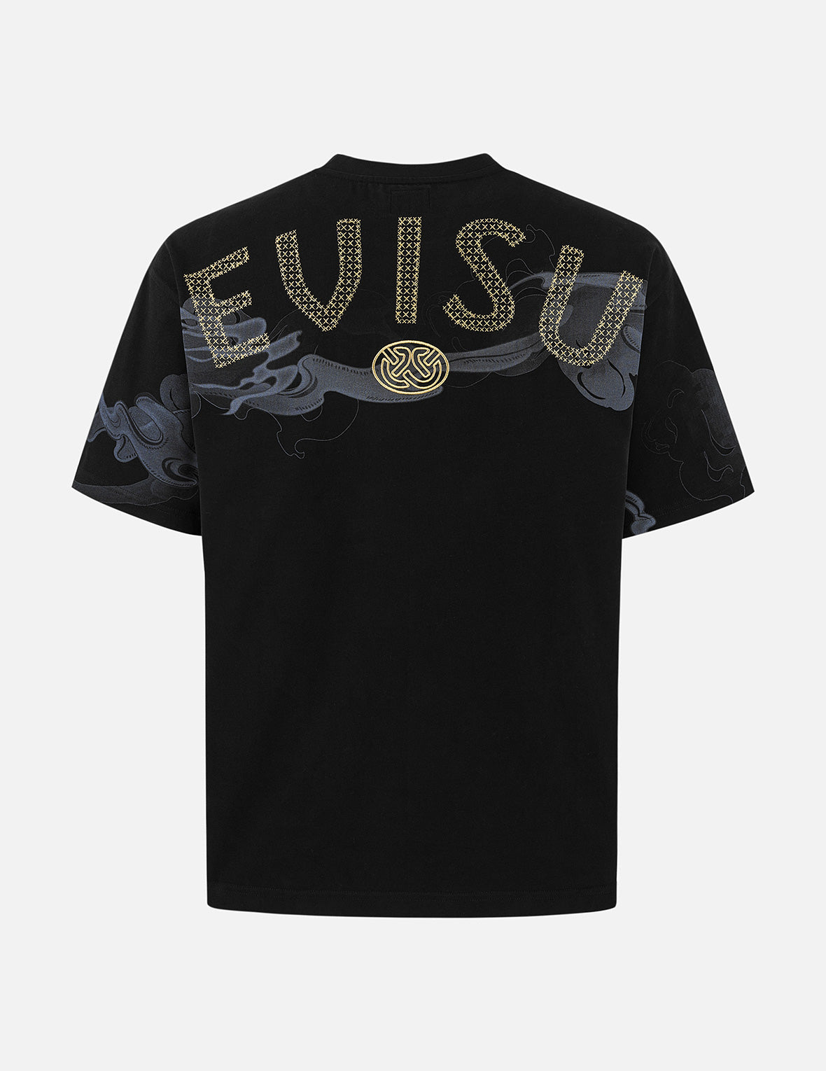 雲柄とロゴ刺し子刺繍リラックスフィットTシャツ – EVISU