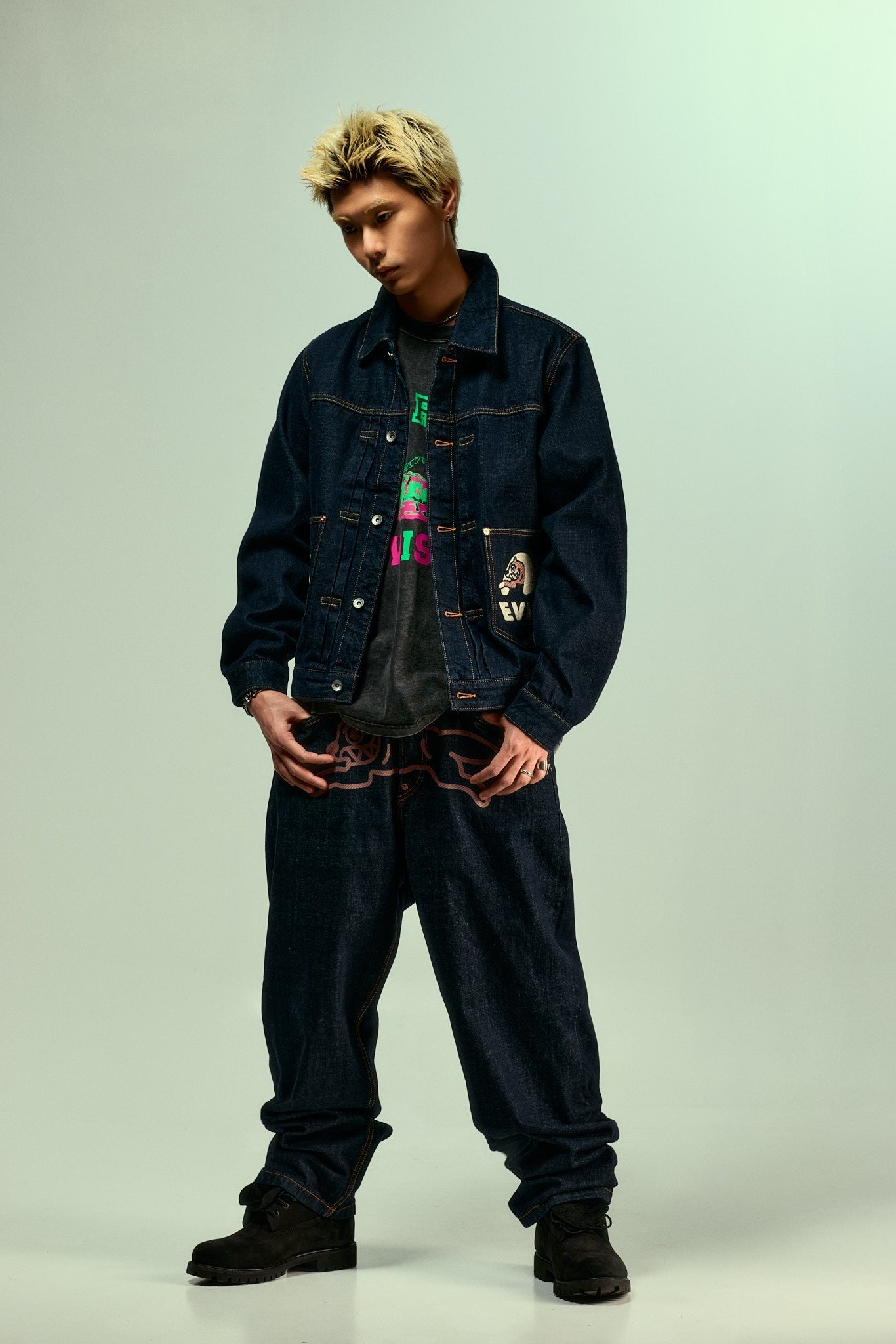 EVISU X ICECREAM カモメ デニムジャケット