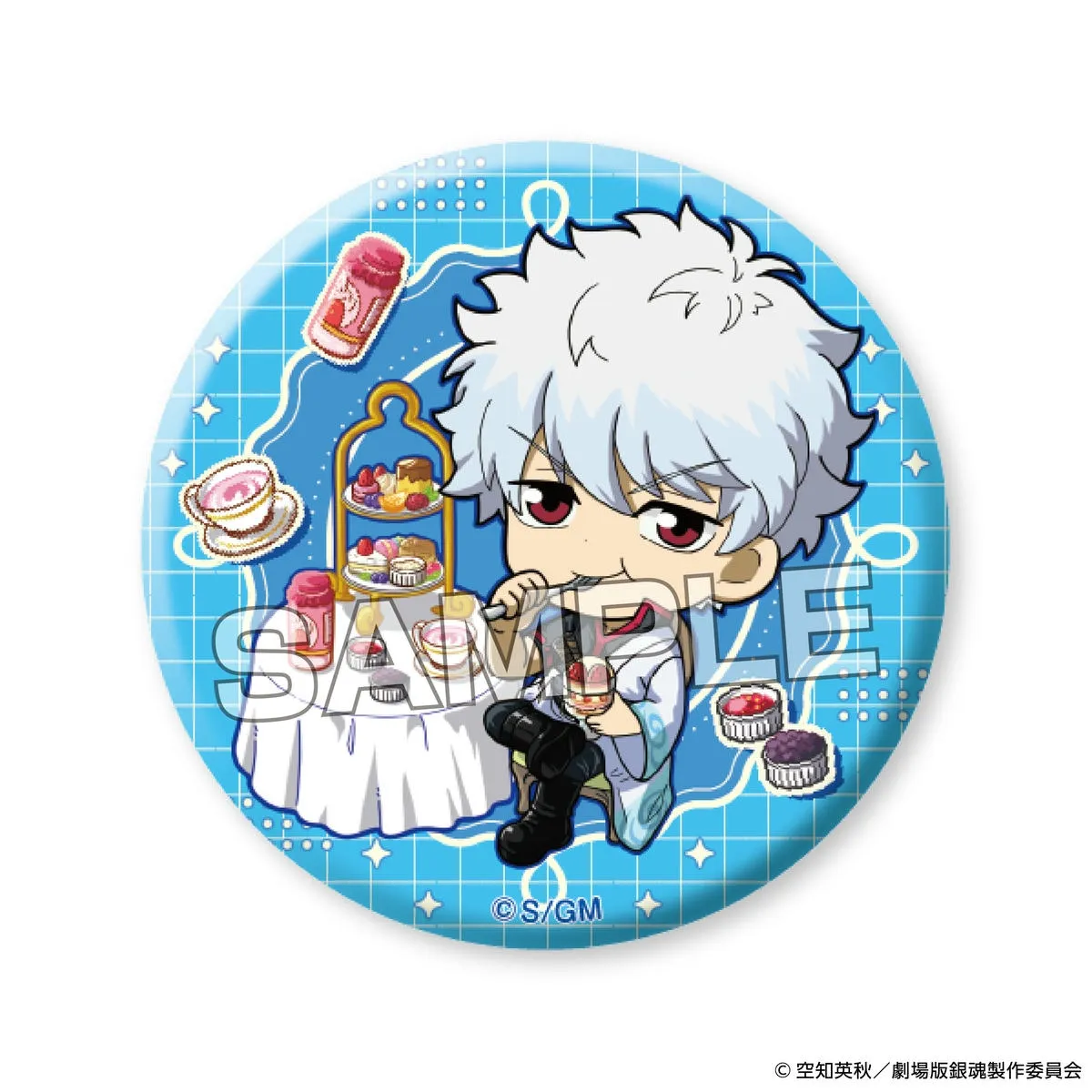 銀魂 坂田銀時 歌舞伎 缶バッジ ミニミラーチャーム 銀魂 キャラバッジ