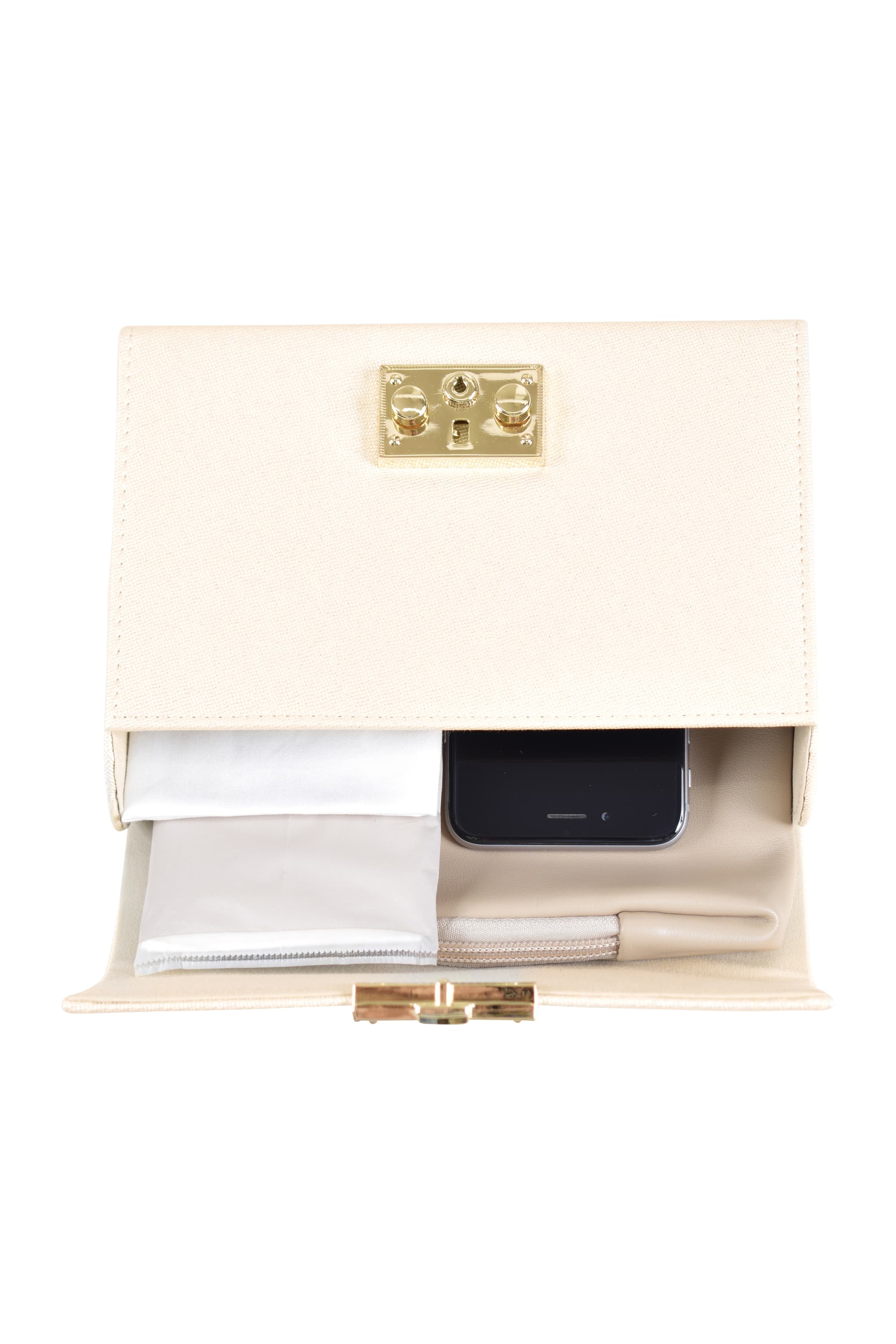 Dorry Doll ラメポーチ型アイボリーバッグ をレンタル - 結婚式