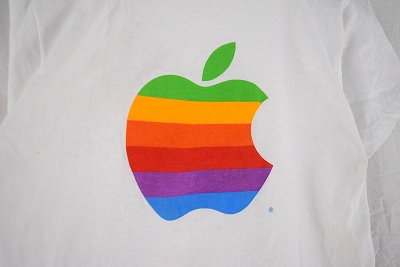 70's Apple USA製 レインボーアップルロゴ バックプリントTシャツ 70