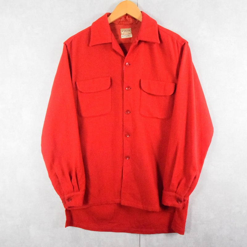 50s 50年代 マクレガー 赤 レッド ループカラー| ビンテージ古着屋
