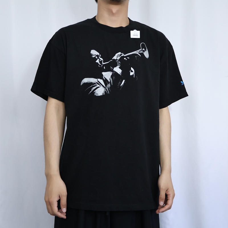 ジャズ 音楽 ミュージック 黒 ブラック 半袖 │ヴィテージ古着屋Feeet