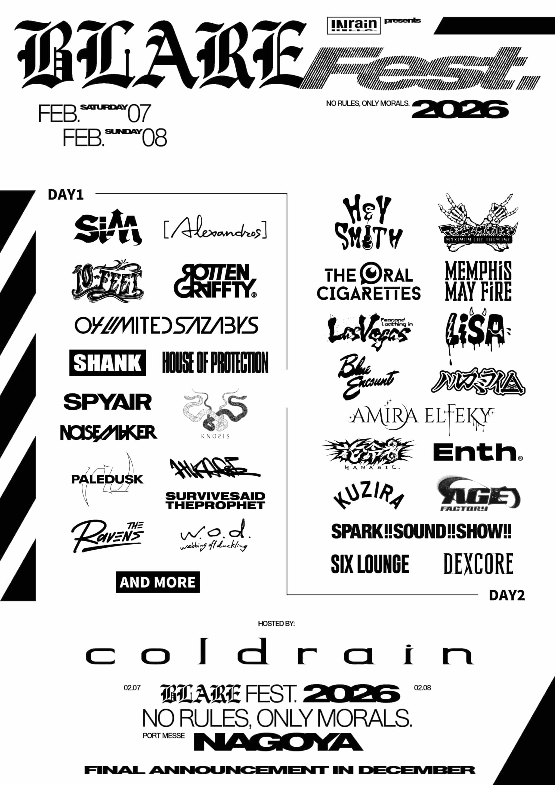 coldrain主催フェス「BLARE FEST. 2026」第2弾発表でLiSA、SPYAIR