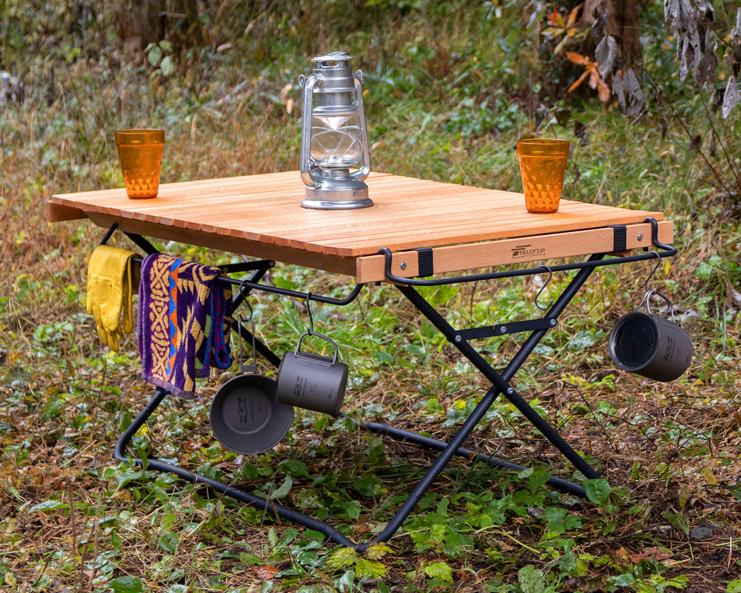 FIELDOOR（フィールドア） | ウッドロールトップテーブル スチールレッグ