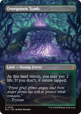 350)□ボーダーレス□《草むした墓/Overgrown Tomb》[ECL-BF] 土地R