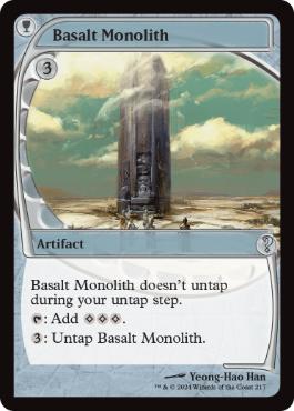 買取：【Foil】(217)《玄武岩のモノリス/Basalt Monolith》[MB2] 茶U