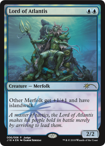 Foil】《アトランティスの王/Lord of Atlantis》 (ジャッジ褒賞)[流星