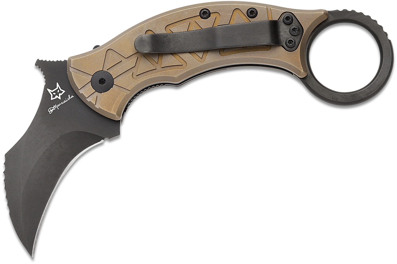 Fox FX-802 TiPVD Doug Marcaida Tribal K Liner Lock Folding