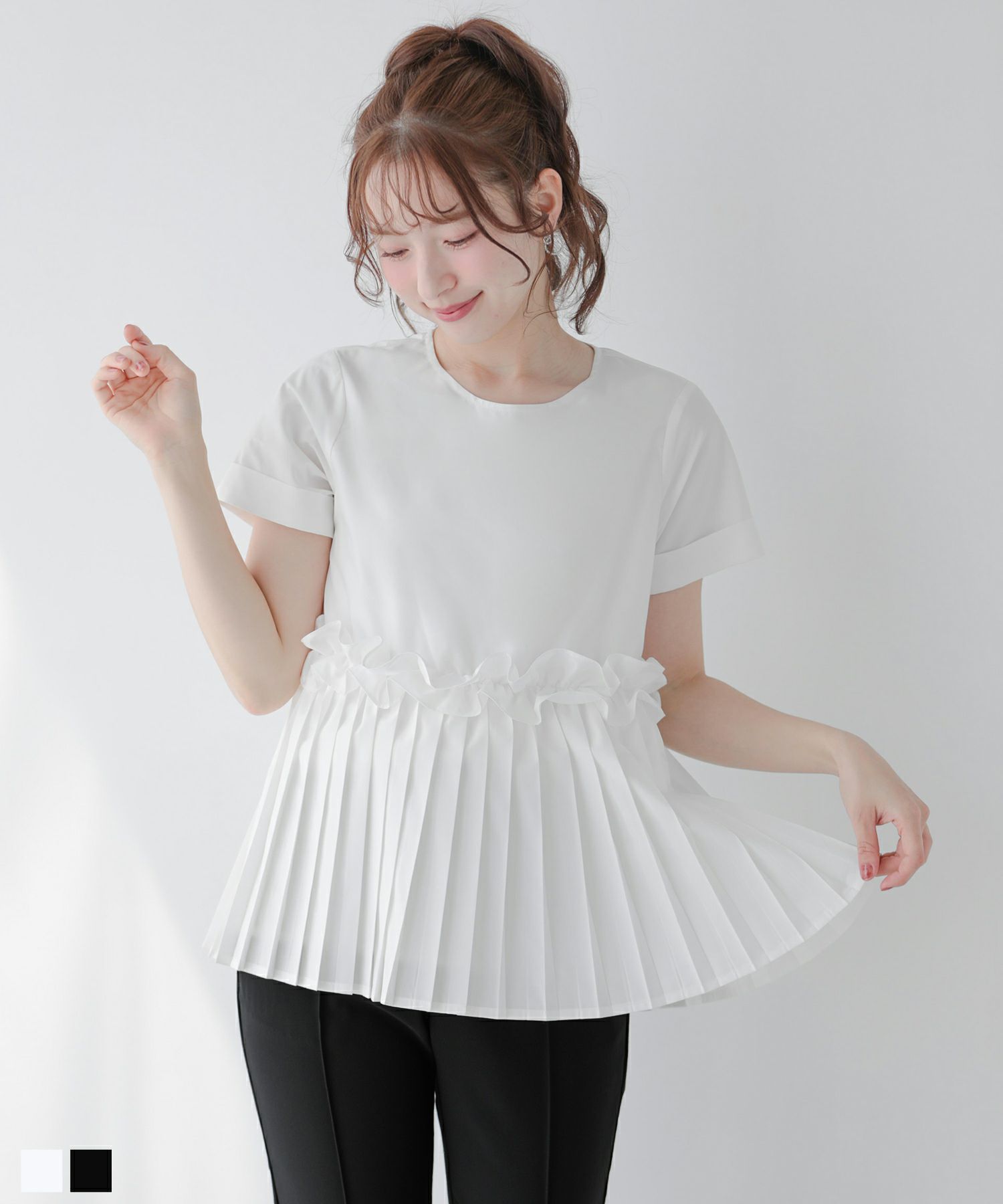 ZOZO限定商品】ボリュームタックペプラムトップス【宅配便】 | Fit more