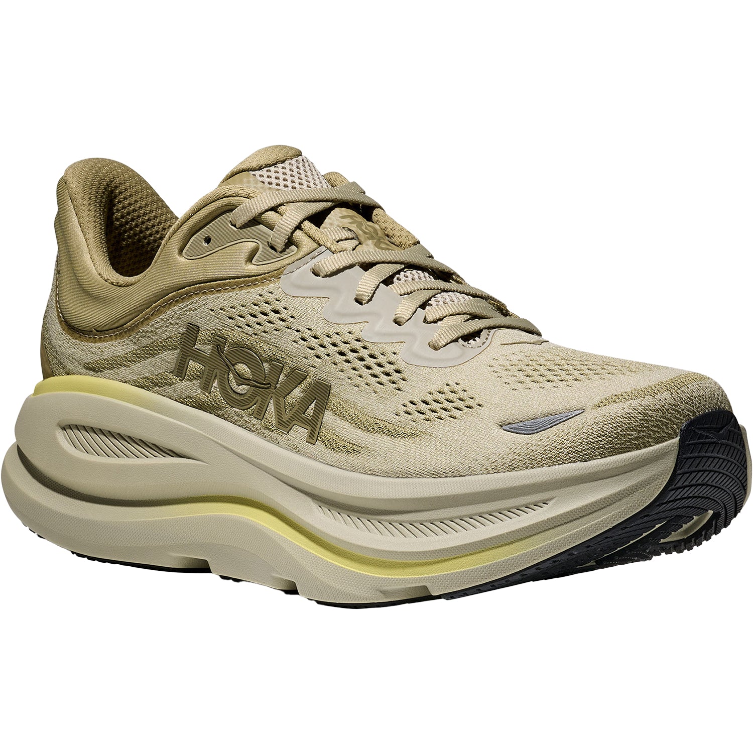 Men's Hoka Bondi 9 Grassland/Oyster Mushroom Mesh (Neutral Support
