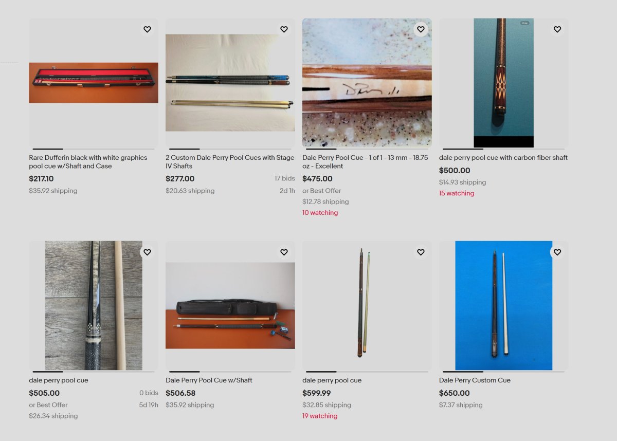 Can we talk about Dale Perry cues? | AzBilliards Forums