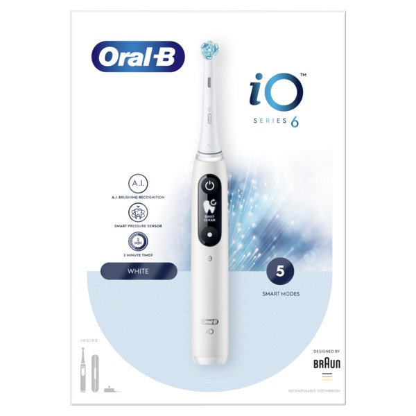 Oral-B iO Series 6 Alabaster White Electric Toothbrush | FotoPharmacy