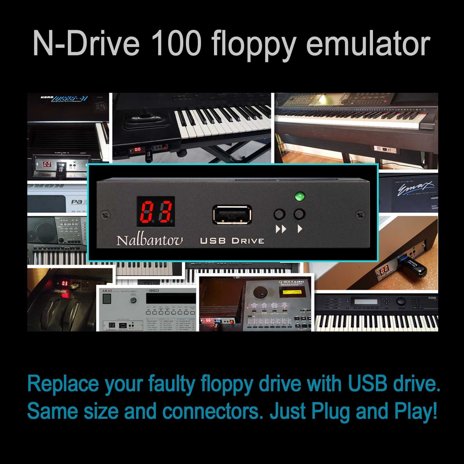N-Drive 100 emulator for Yamaha SY85 | USB floppy emulator Nalbantov