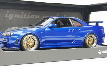 IG0017 ニスモ R34 GT-R Zチューン ベイサイドブルー 限定140 IGモデル