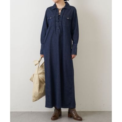 Whim Gazette(ウィム ガゼット)の【Col Pierrot】デニムワンピース通販