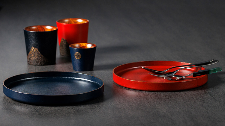 さぬきうるしSinra】＜香川漆器＞錫蒔絵 石粉塗プレート | 藤巻百貨店