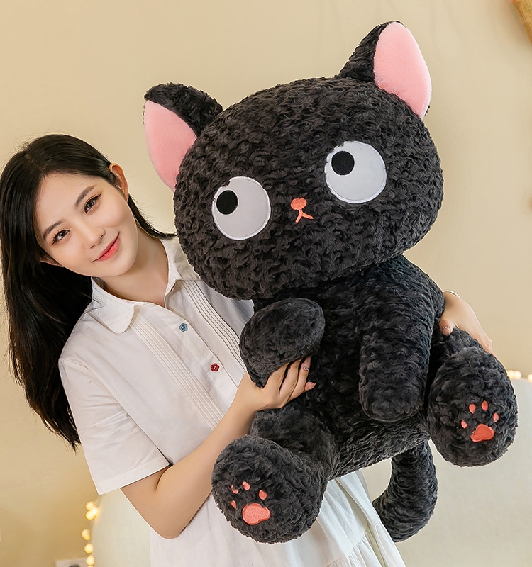 猫ぬいぐるみ もちもちねこちゃん 黒|猫ぬいぐるみ専門通販 Nyankomo