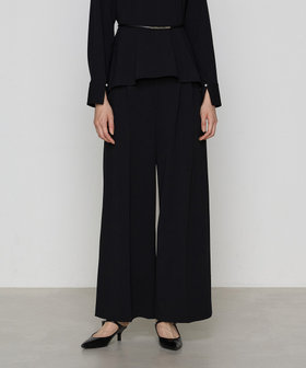 セットアップ対応】トリアセバックサテンジョーゼット ワイドパンツ