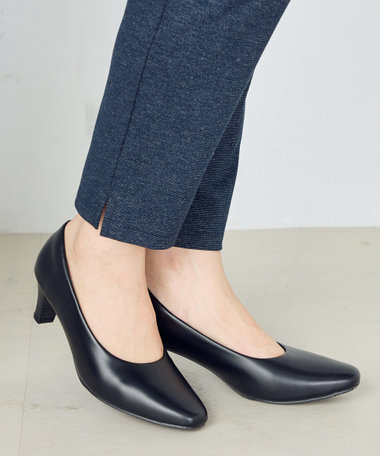 スクエアトゥブラックパンプス（12-88ZK02-205）｜コムサイズム（COMME