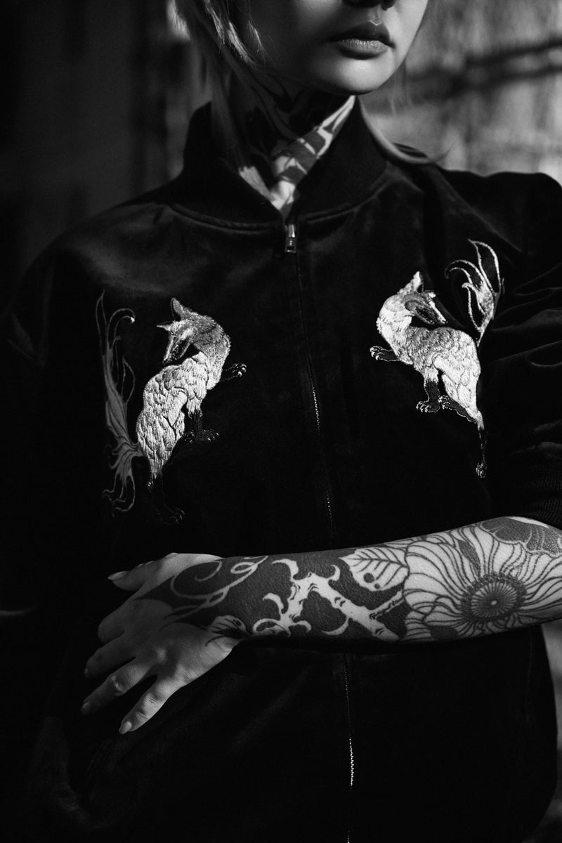 GAKKIN × BUDSPOOL 白墨狐 VELVETEEN SOUVENIR JACKET – GXX