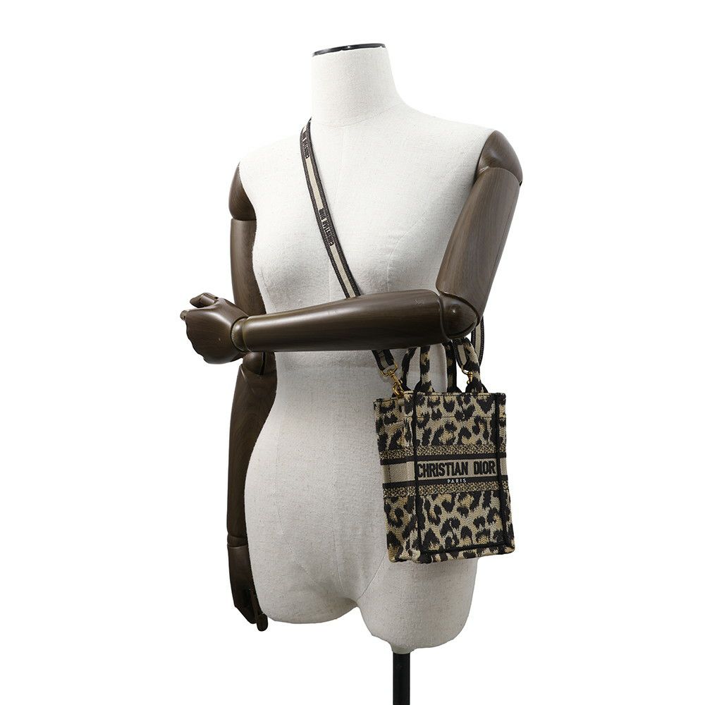 クリスチャン・ディオール ハンドバッグ ブックトートミニ レオパード
