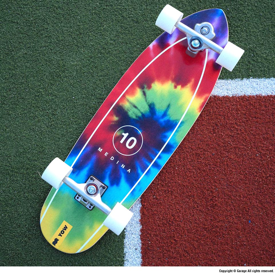 YOW SURFSKATE TIE DYE 33 x 9.875 x 19 スケートボード(スケボー