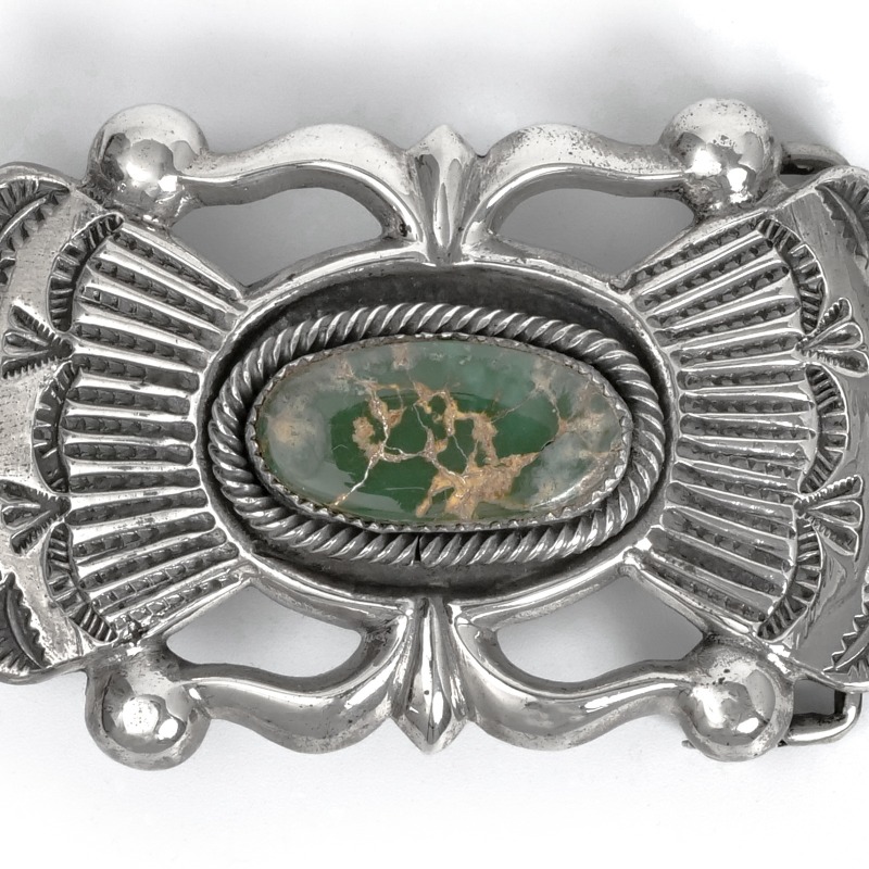 ナバホ族 ウィルフォードヘンリー ターコイズ バックル｜マライカ公式通販