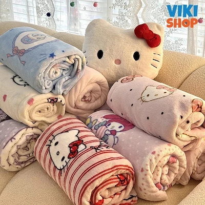 Qoo10] サンリオ 10 Typesキティちゃん 毛布 もこ