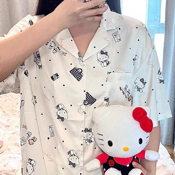 Qoo10] キティちゃん パジャマ レディース 上下