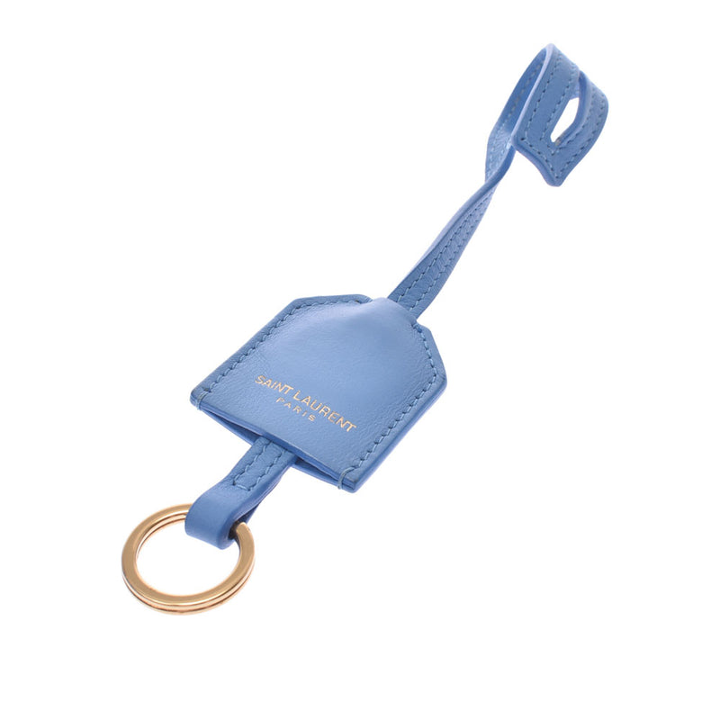 サンローランベイビーカバス 2WAYバッグ 水色 ゴールド金具 レディース