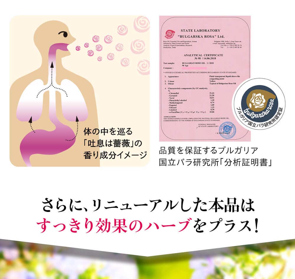 日本直販オリジナル 飲むフレグランス 吐息は薔薇 5個セット 【通常