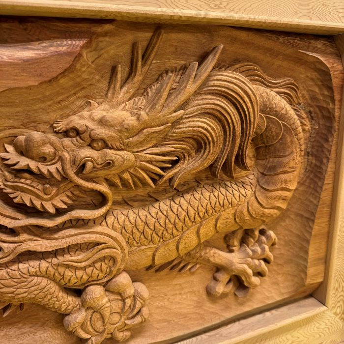 屋久杉富士昇龍額・置物148 | 屋久杉彫り物・置物 | 屋久杉堂