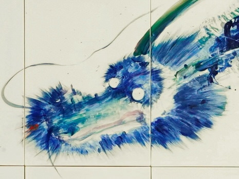 直筆陶墨画「碧水破天(へきすいはてん)」 | 墨絵・陶墨画アーティスト