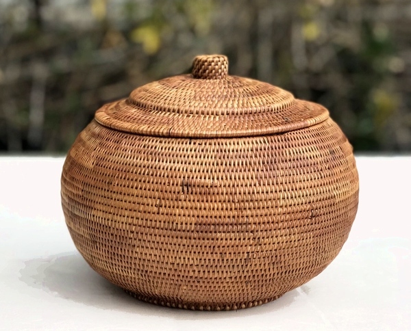 アタ 蓋つき籠／蓋つきかご／アタ 小物入れ | 小物入れ | アジアン