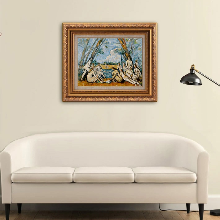 大水浴図 【6号】 ポール・セザンヌ 【 額縁が選べる 額入り 複製画