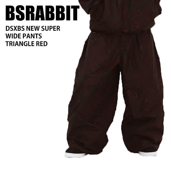 BSRABBIT ビエスラビット DSXBS NEW SUPER WIDE PANTS TRIANGLE RED 24
