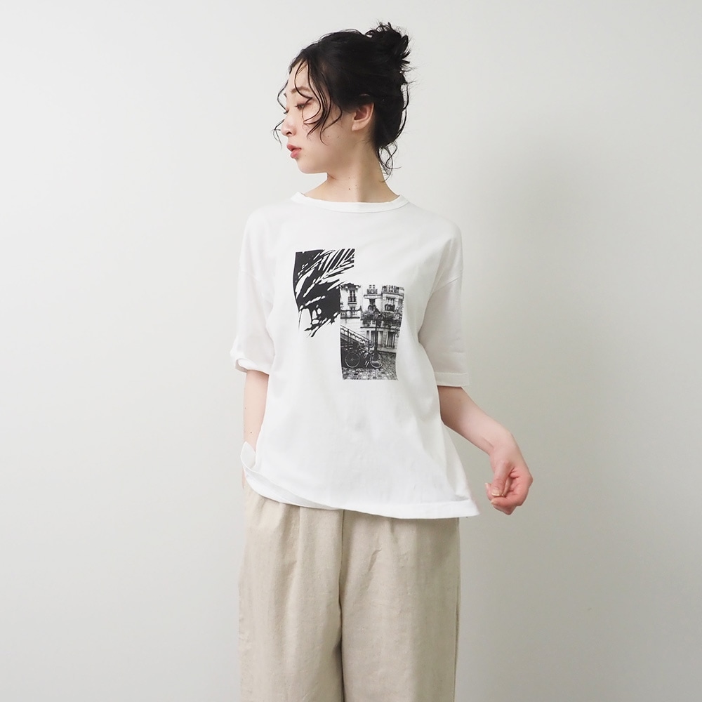 NARU(ナル) ナチュラルソフト天竺 グラフィックプリントT 662027