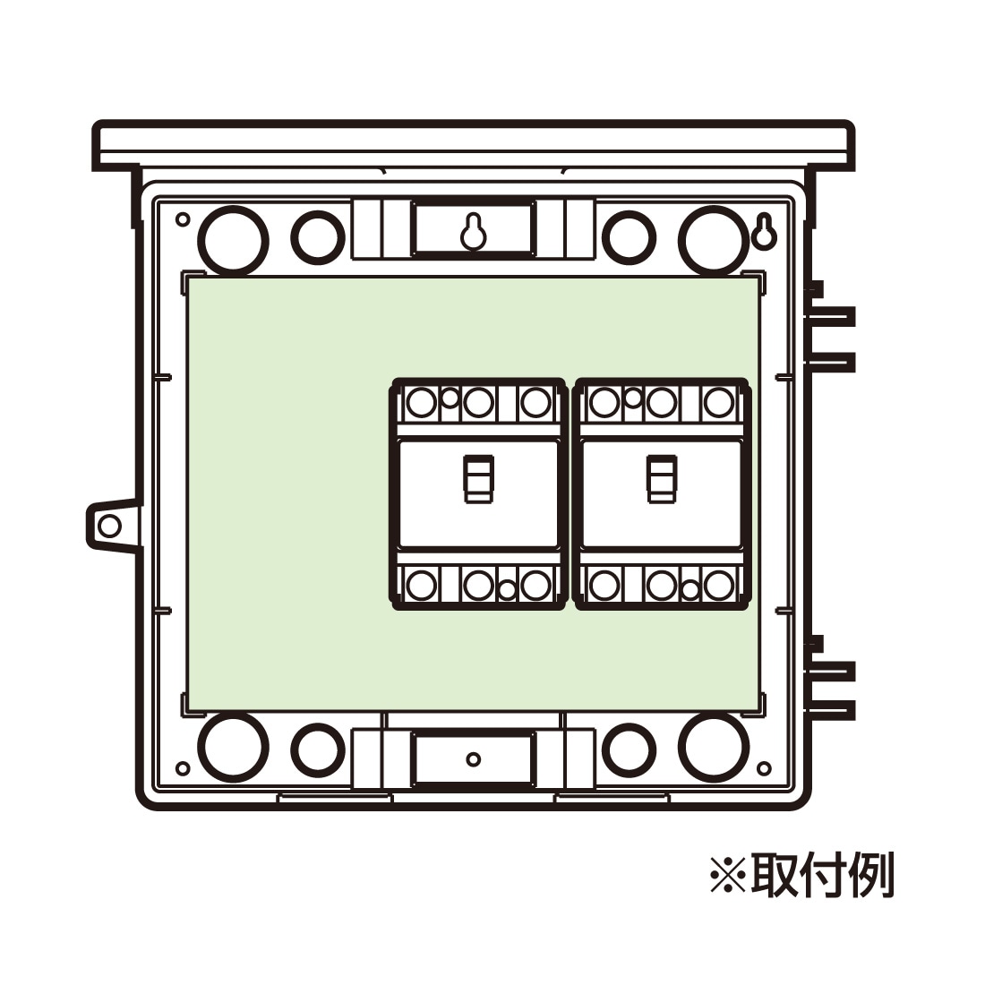 取寄品】 WB-12 ウオルボックス 屋根付 ヨコ型 防雨ボックス 7色 木板