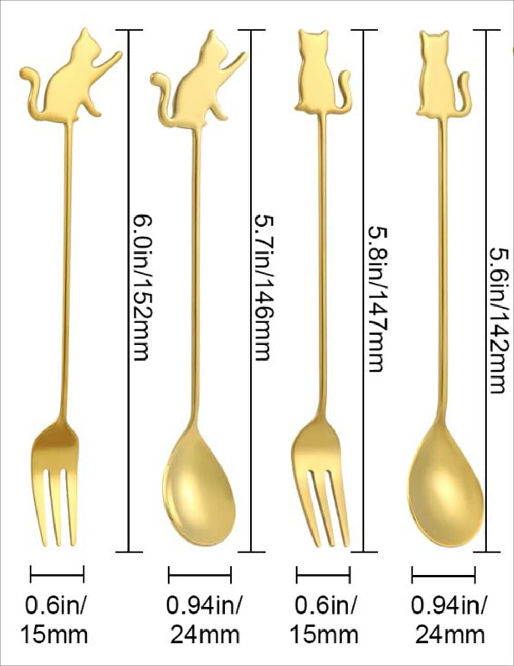 4本セット 猫のスプーン 猫のフォーク】カトラリーセット 食器 セット