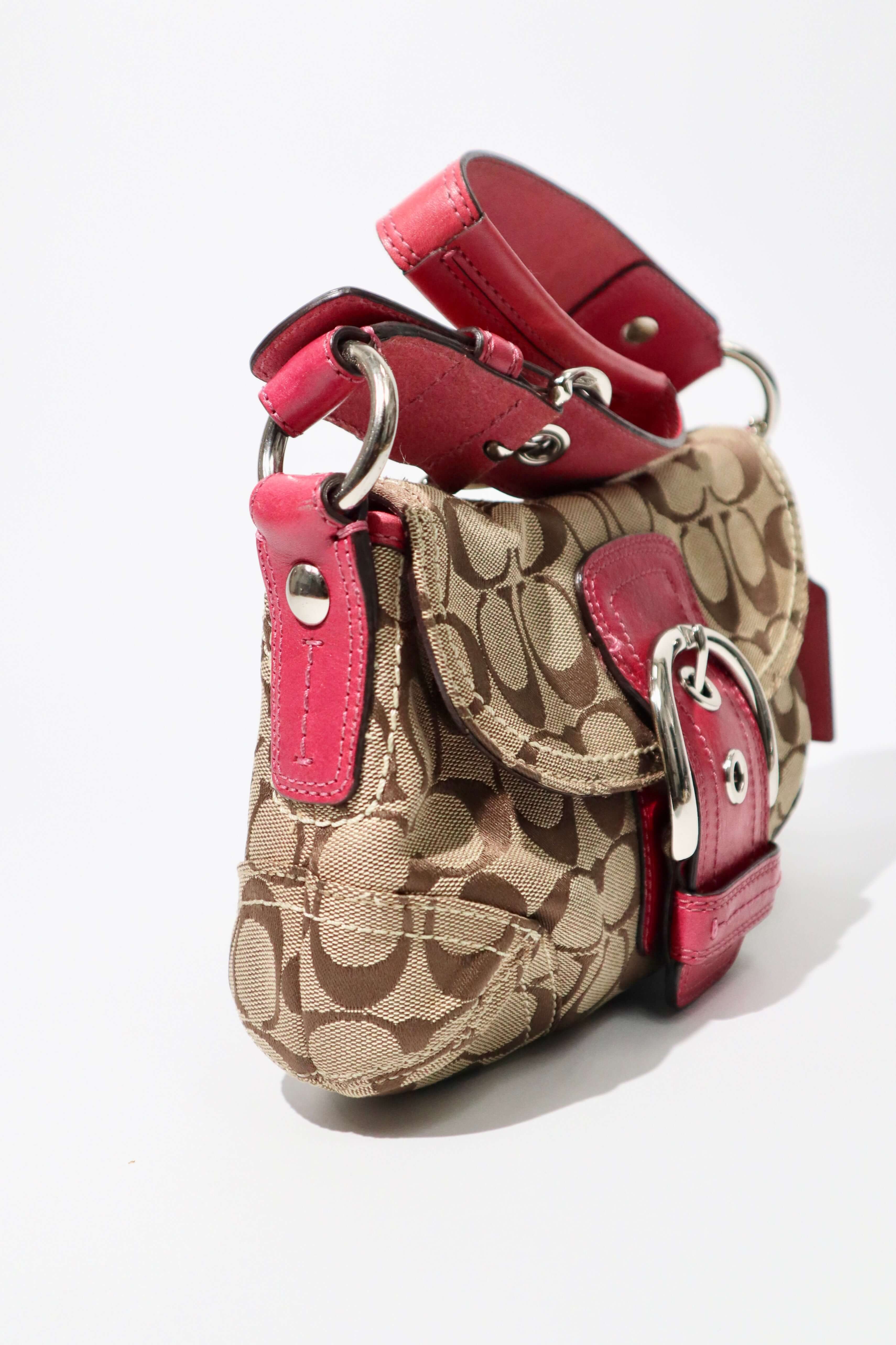 Vintage Coach 2007 Signature Soho Belt Shoulder Bag in Pink – Girl