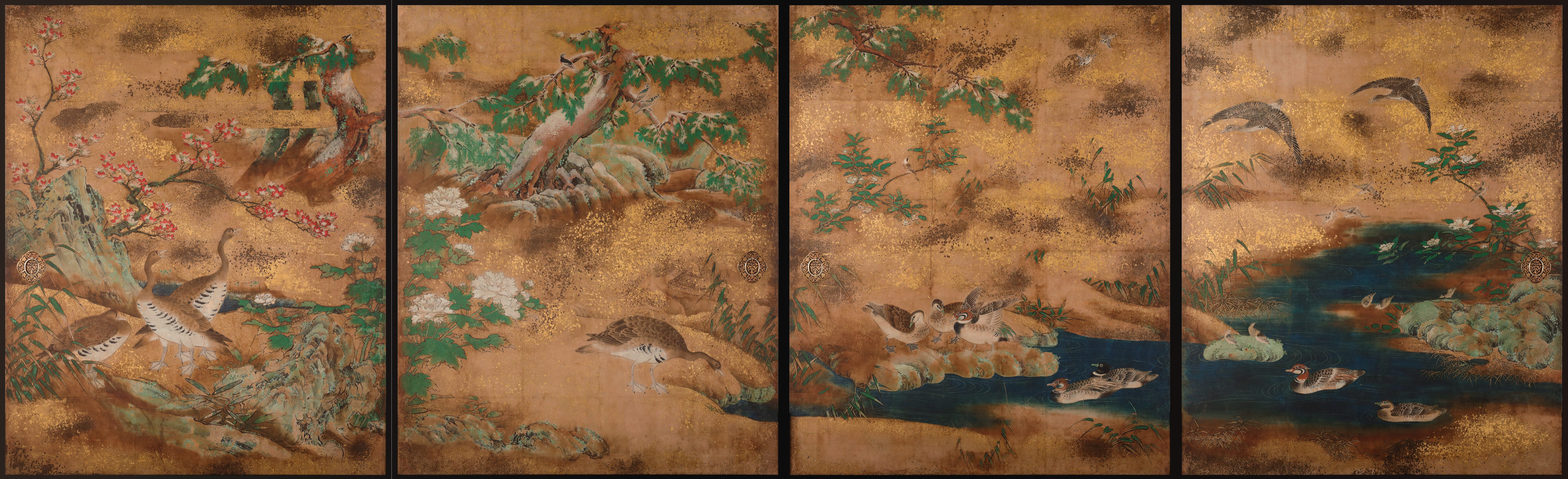 秋冬花鳥図｜作品紹介｜キヤノン 綴プロジェクト｜キヤノングローバル