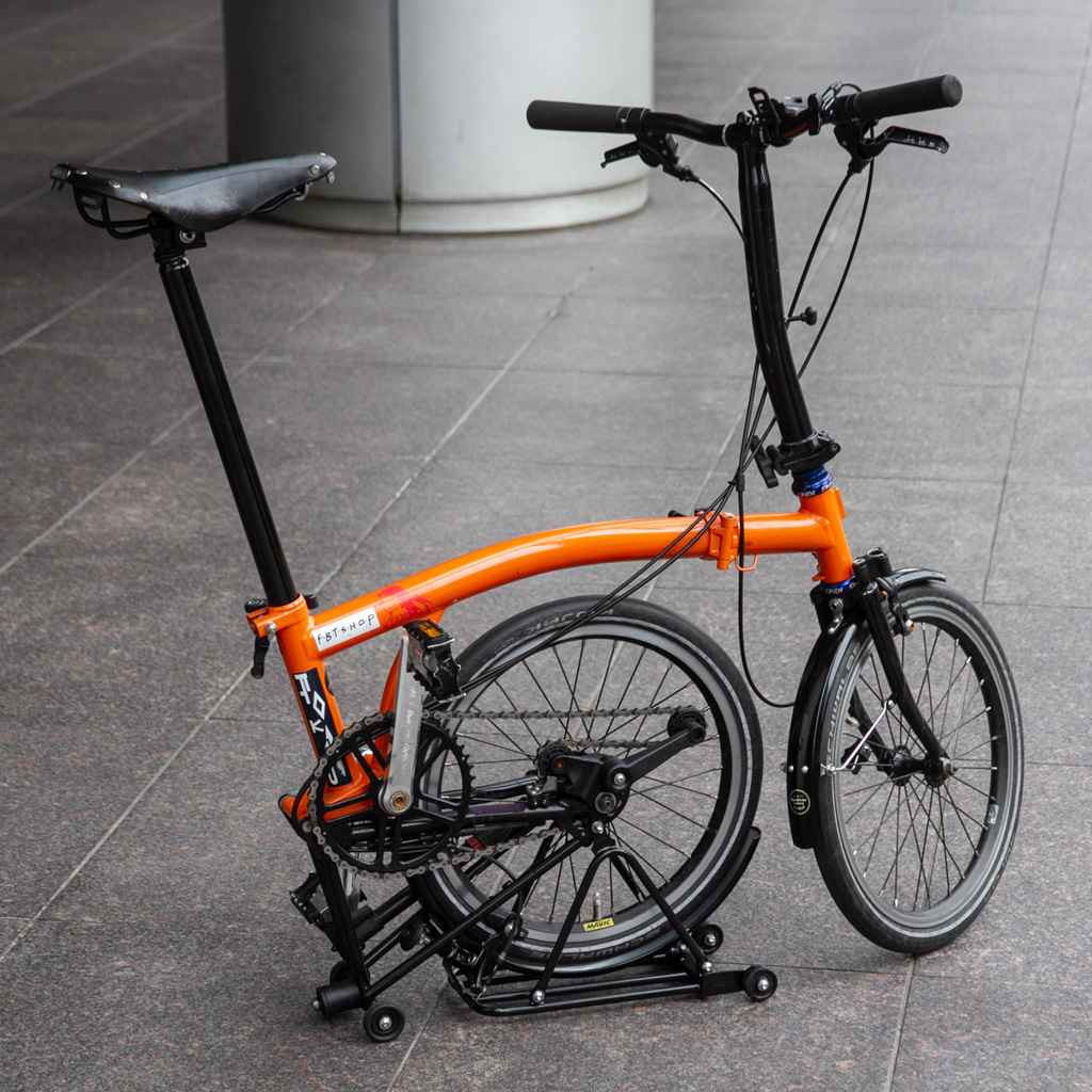 SIM WORKS* honjo Bros fender for brompton (silver) - BLUE LUG