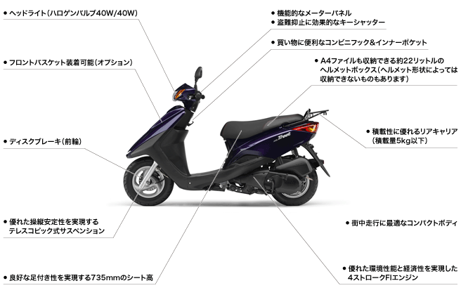 鮮やかな「レッド」と、上質感ある「パープル」を設定 「アクシス