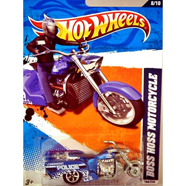 Hot Wheels - Longmont Police Boss Hoss Motorcycle - Trike - Global