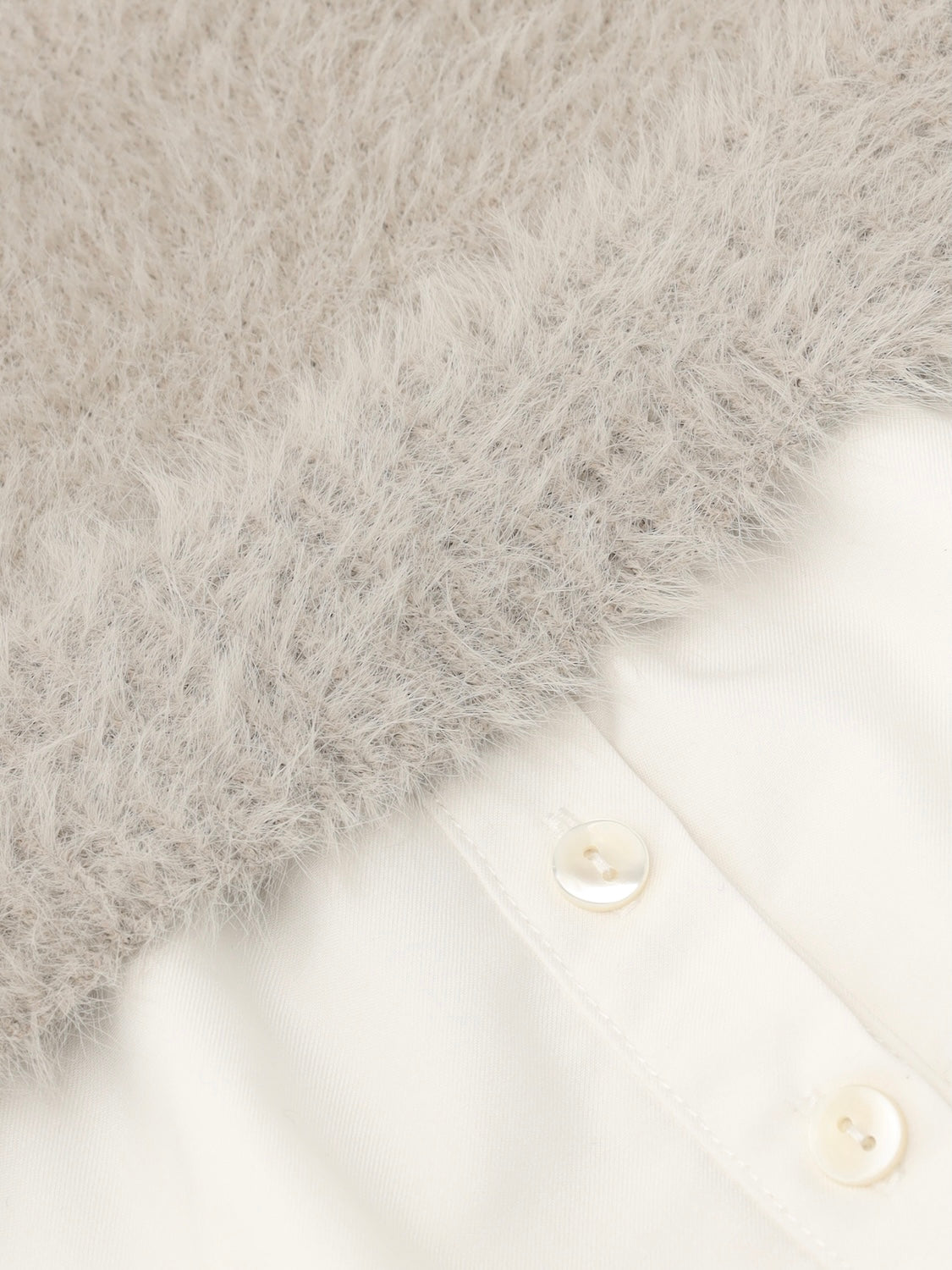 KNIT ドッキング フリルレイヤー ブラウス