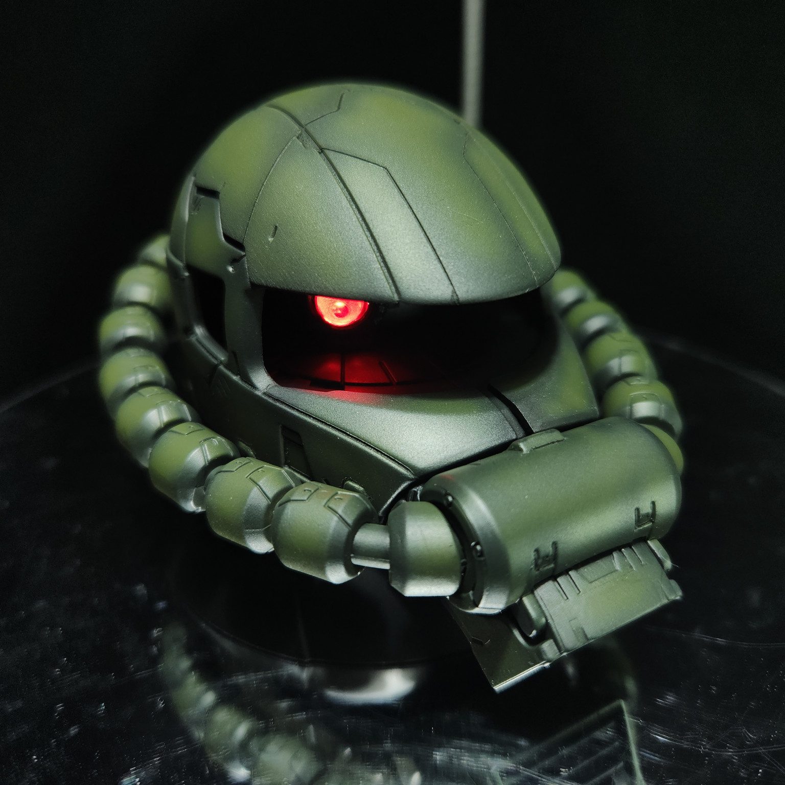 EXCEED MODEL ZAKU HEAD 10 量産型ザク グラデーション全塗装&自作電飾