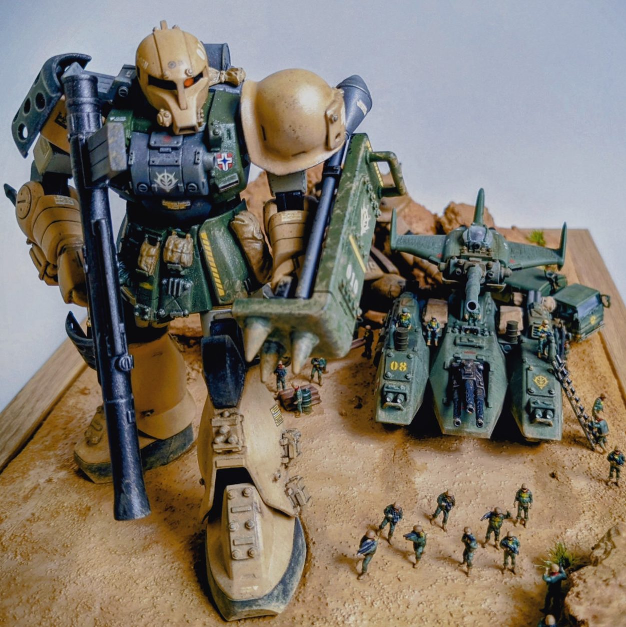 号外 ジオン地上部隊ジオラマ｜うぇらーさんさんのガンプラ作品