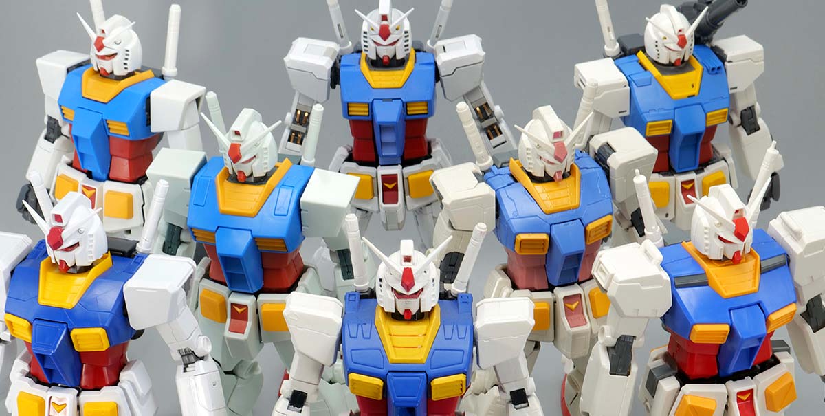 ガンプラ比較】MG RX-78-2ガンダムのバリエーションを比較してみた